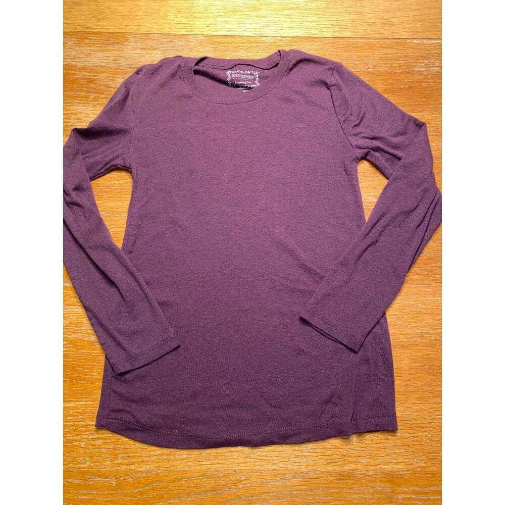 Motherhood Maternity Long Sleeve Layering Tee S Soft Purple